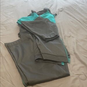 Logo Athletic Kids Teal and Gray Track Set